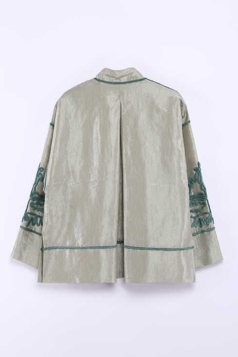 Short jacket in taffeta